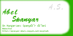 abel spanyar business card